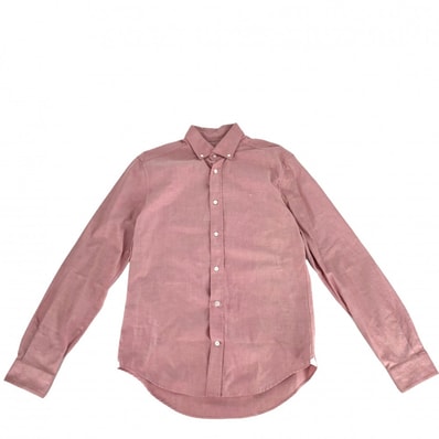 LOUIS VUITTON ルイヴィトン 長袖シャツ LV刺繍 アパレル トップス 服 S レッド 赤 コットン メンズ オールシーズン【中古品】