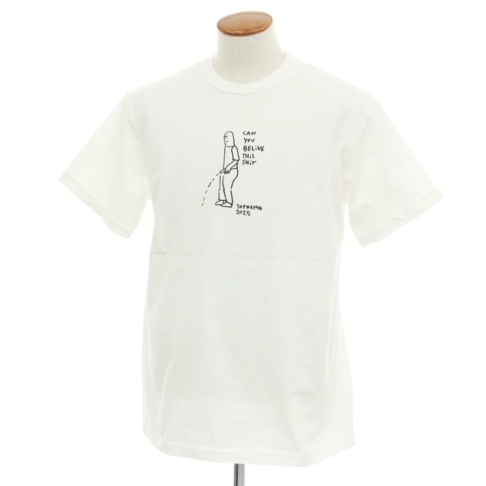 【中古】シュプリーム Supreme 2025年春夏 Piss Tee コットン クルーネック 半袖Tシャツ ホワイト【サイズM】【メンズ】