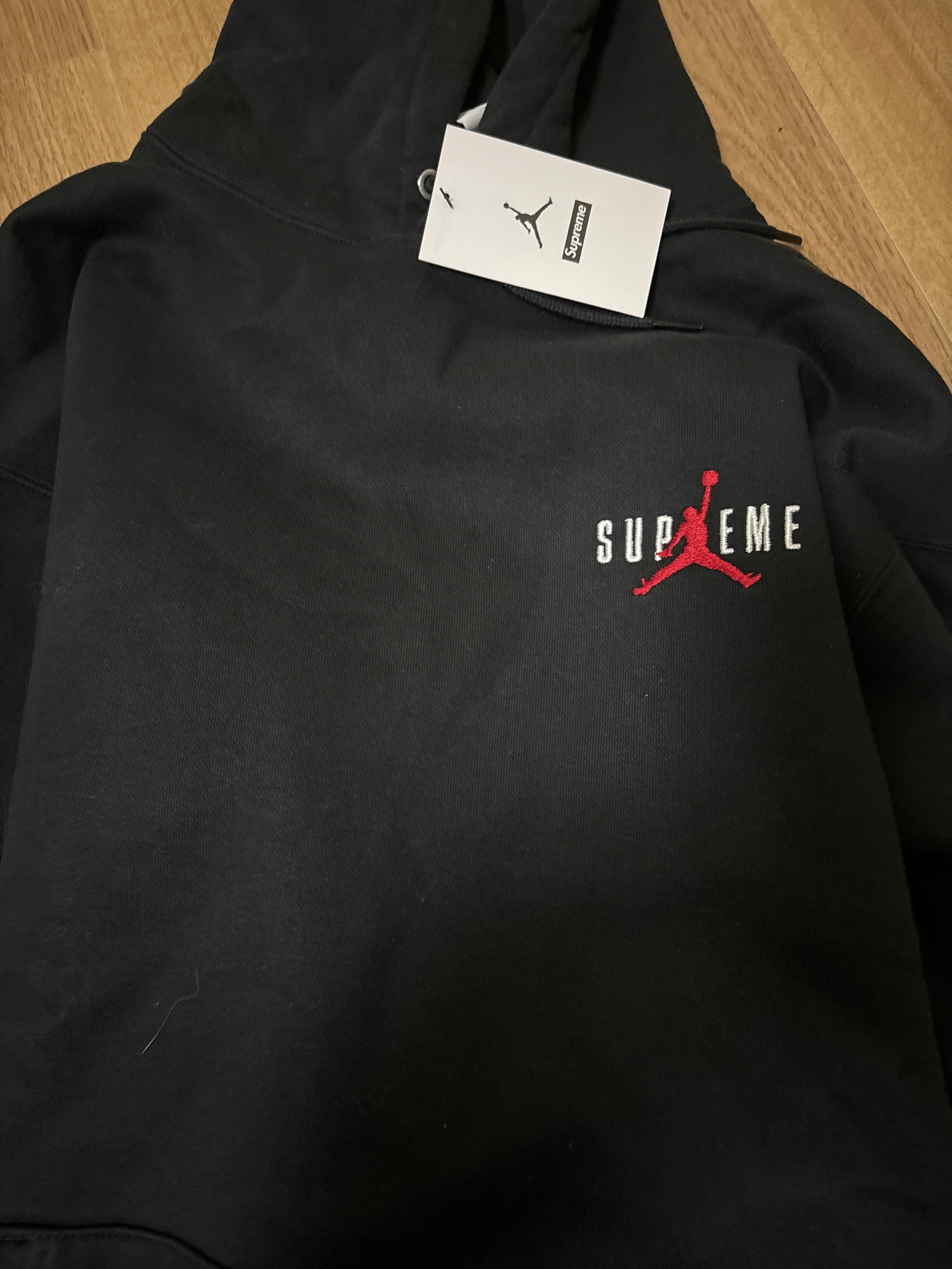 Supreme x Jordan Hooded Sweatshirt "Black"