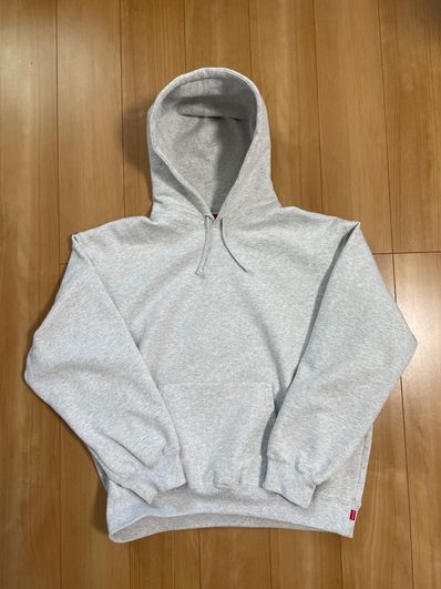 Supreme Satin Applique Hooded Sweatshirt "Ash Grey"