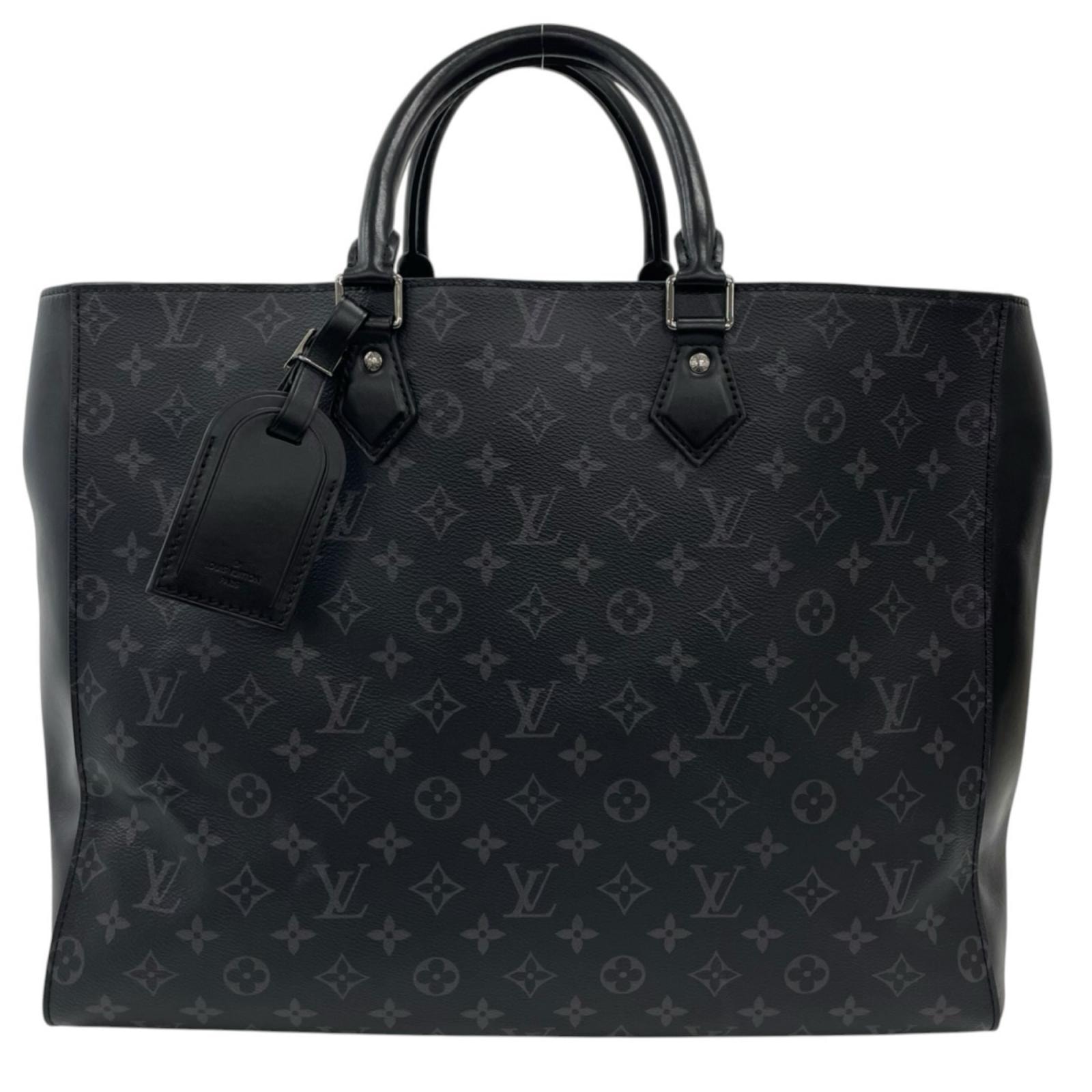 ルイヴィトン グランサック モノグラムエクリプス ハンドバッグ モノグラムエクリプス M44733 ブラック メンズ LOUIS VUITTON  中古
