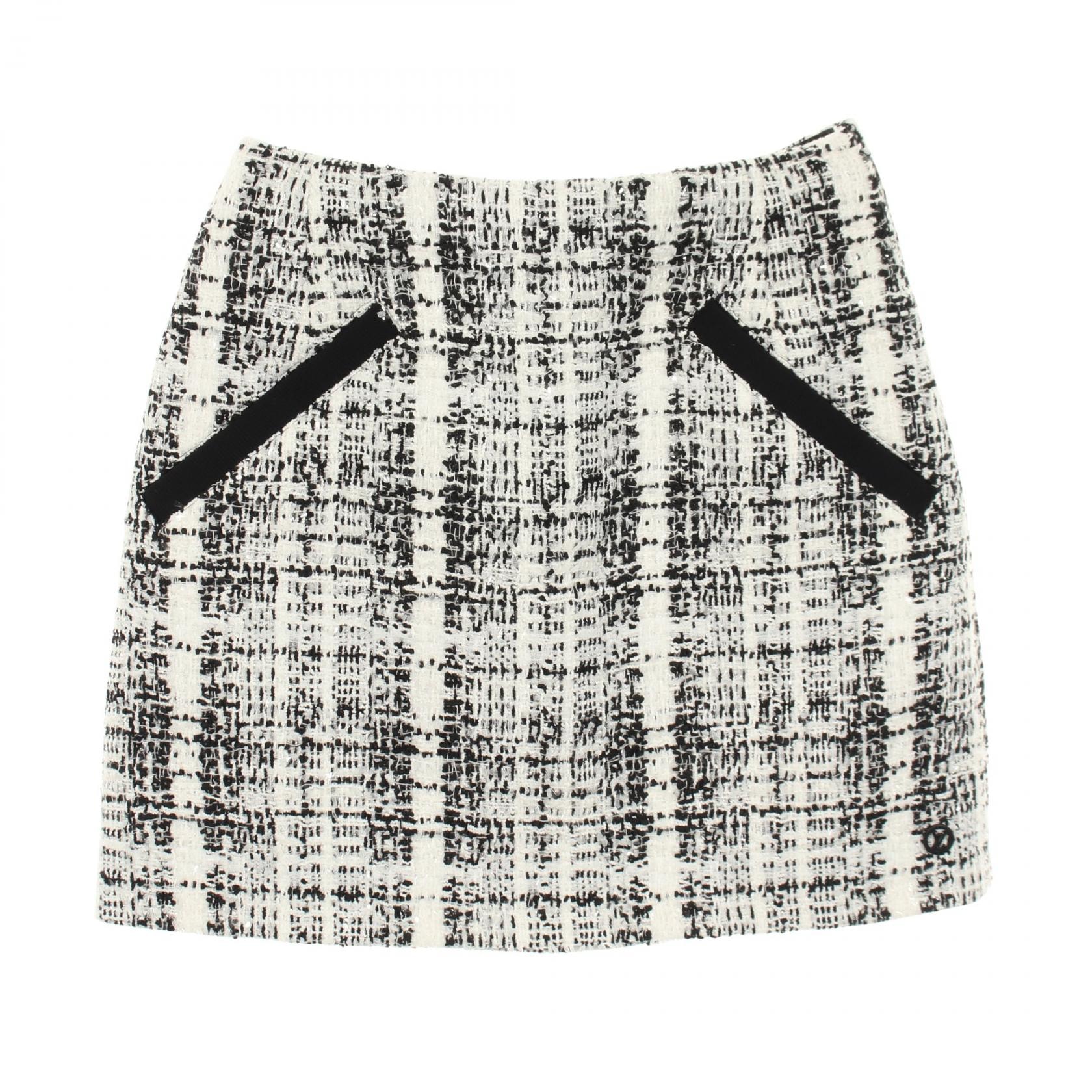 ルイ・ヴィトン LOUIS VUITTON ツイード スカート 衣料品 ボトムス コットン ナイロン レディース ブラック系 / ホワイト系 【中古】