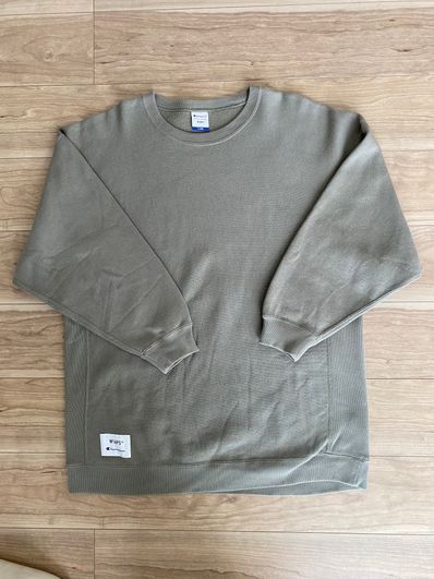Wtaps ACADEMY / CREW NECK / COTTON. CHAMPION. REVERSE WEAVE "Olive Drab" (672)