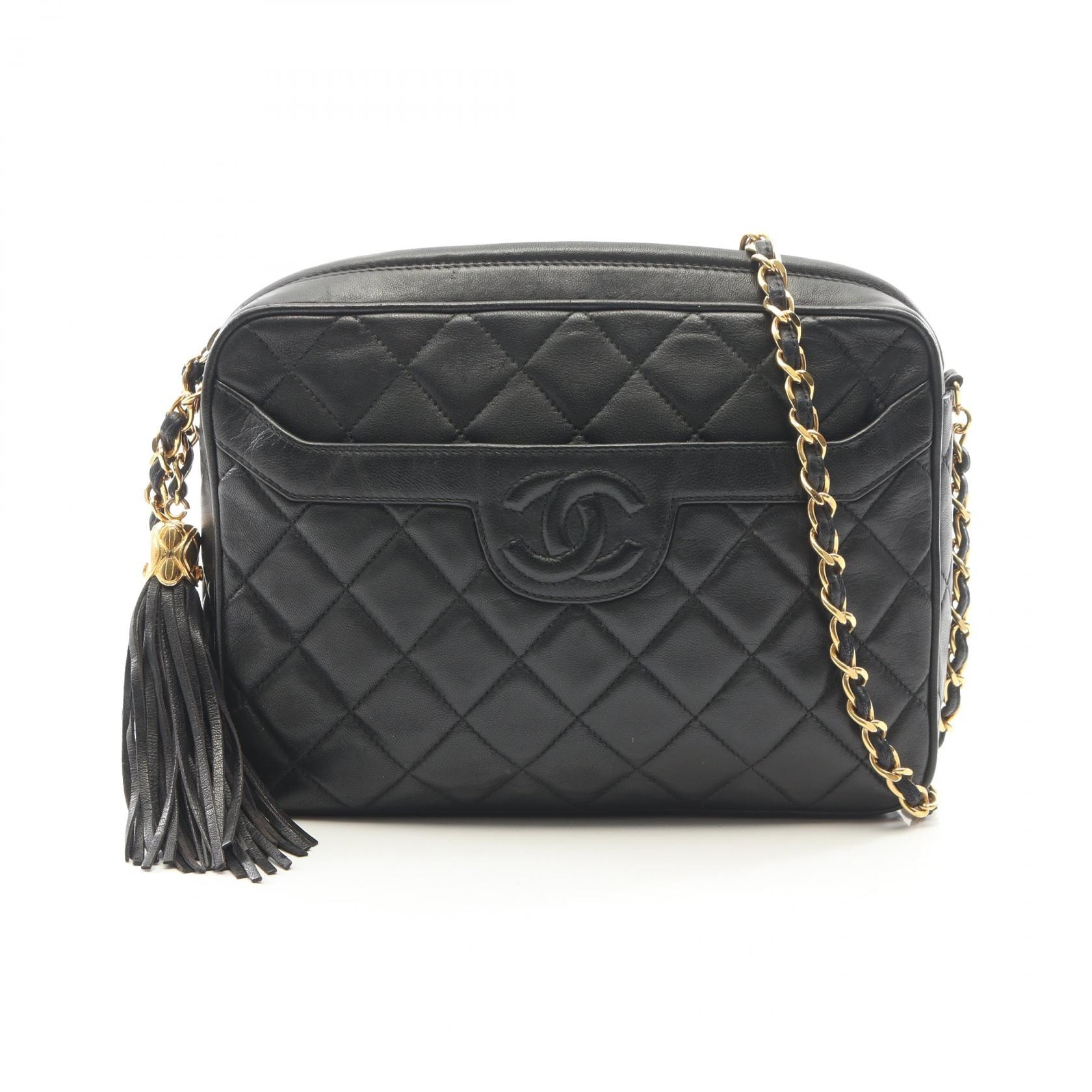 シャネル CHANEL マトラッセ ショルダーバッグ バッグ ラムスキン(羊革) レディース ブラック系 A01287 【中古】