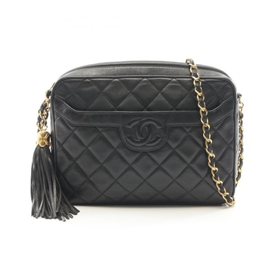 シャネル CHANEL マトラッセ ショルダーバッグ バッグ ラムスキン(羊革) レディース ブラック系 A01287 【中古】