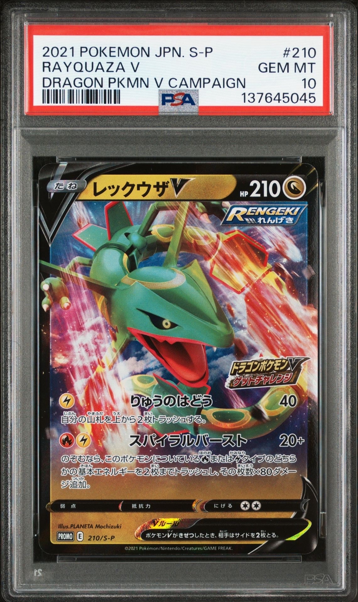 PSA10】レックウザV: プロモ P [S-P 210](プロモーションカード「S-P