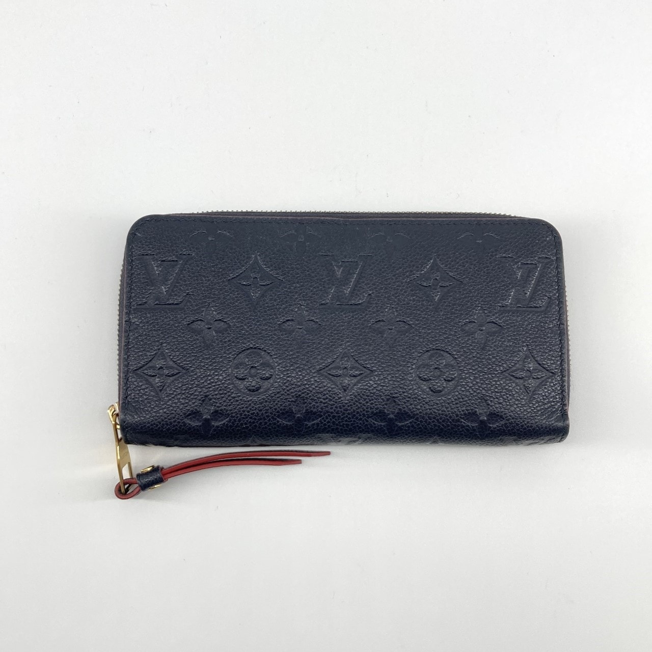 LOUIS VUITTON(ルイ・ヴィトン) モノグラムアンプラントジッピーウォレット マリーヌルージュ M62121 長財布 ネイビー×レッド