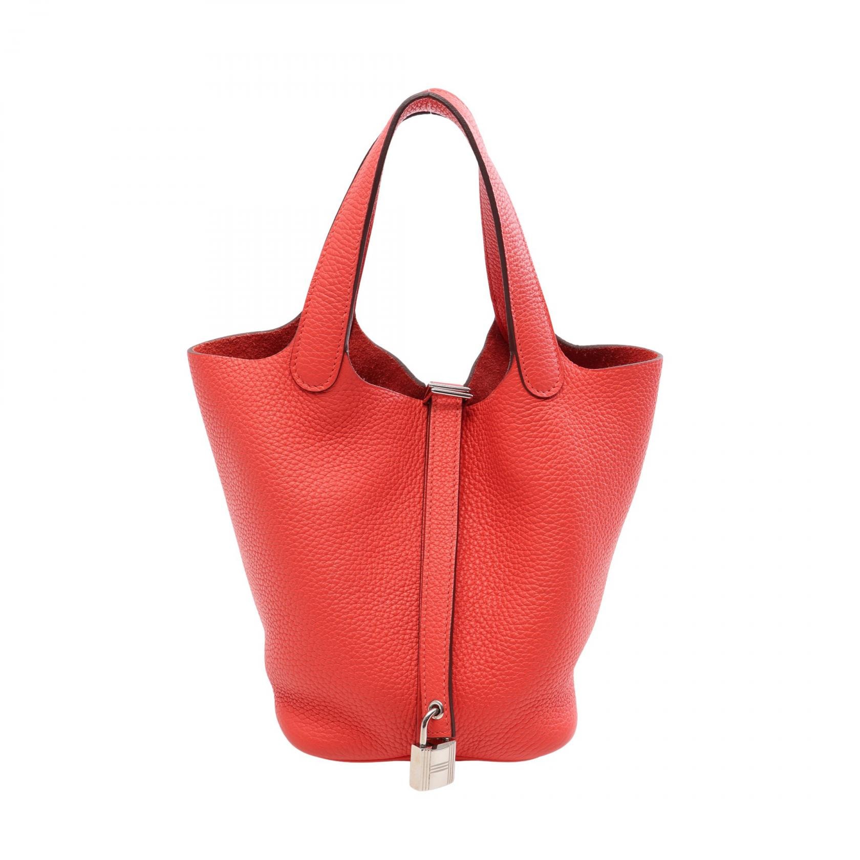 エルメス HERMES ピコタンロックPM ローズジャイプール ハンドバッグ バッグ レザー トリヨンクレマンス ローズジャイプール A刻印(2017年製造) レディース ピンク系 【中古】