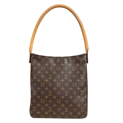ルイヴィトン ルーピングGM モノグラム ショルダーバッグ モノグラムキャンバス M51145 ブラウン レディース LOUIS VUITTON 中古