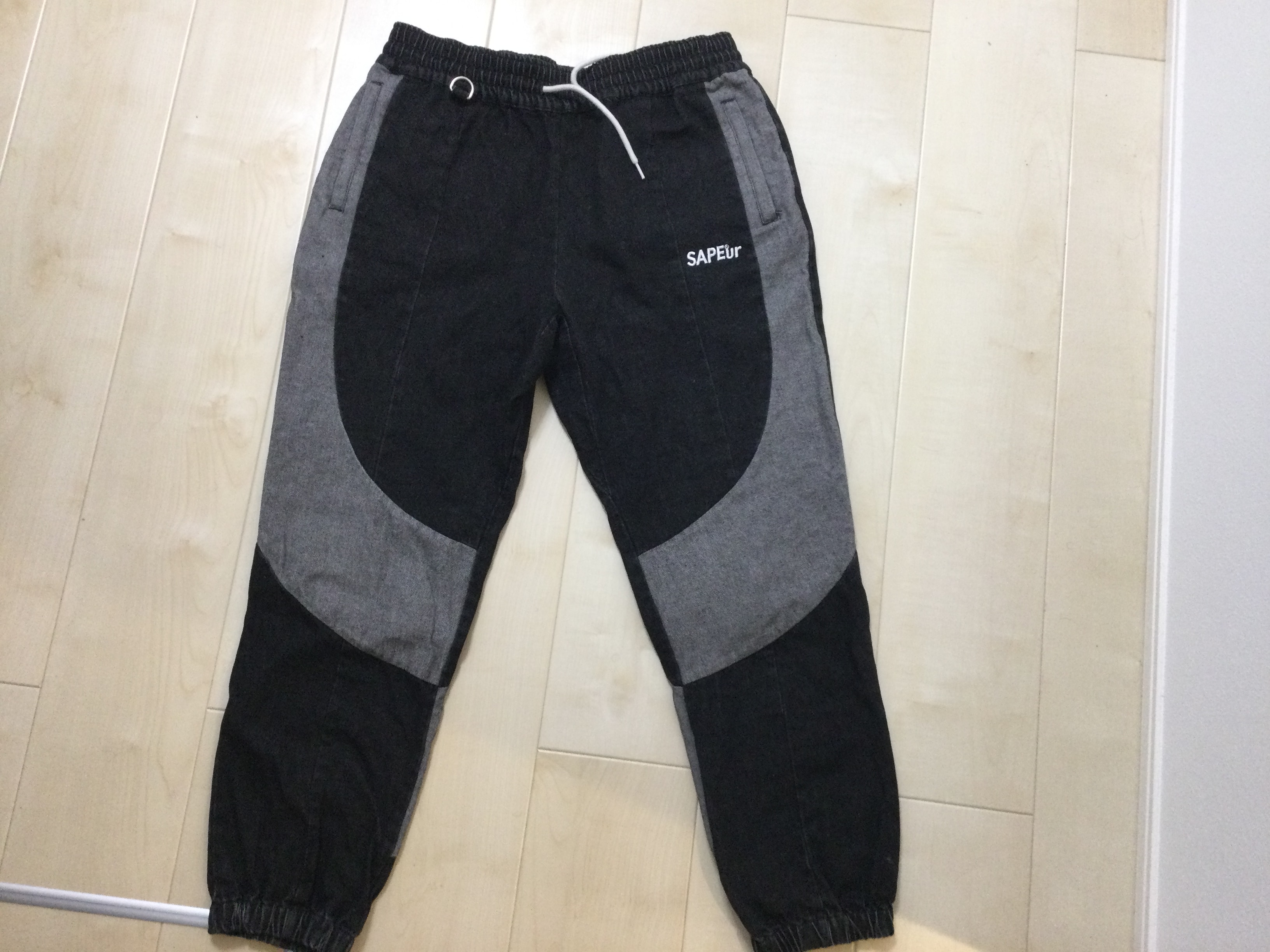 SAPEur DENIM TRACK PANTS "Black"