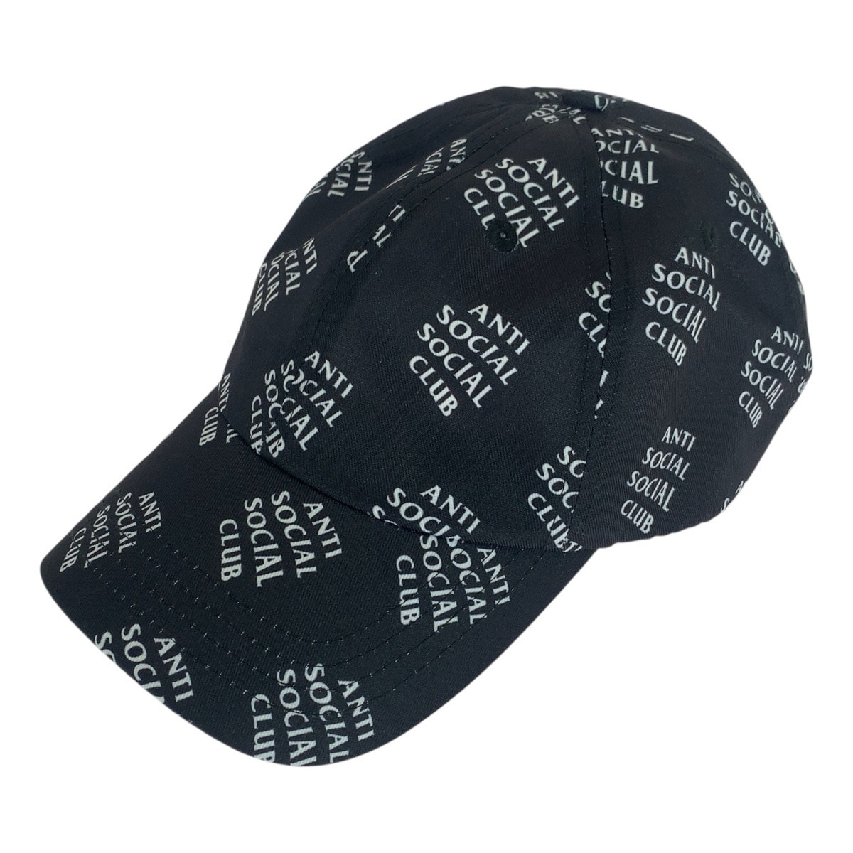 美品 ANTI SOCIAL SOCIAL CLUB アンチソーシャルソーシャルクラブ ASSC ブラック 黒 ホワイト コットン キャップ 男女兼用 506191 【中古】