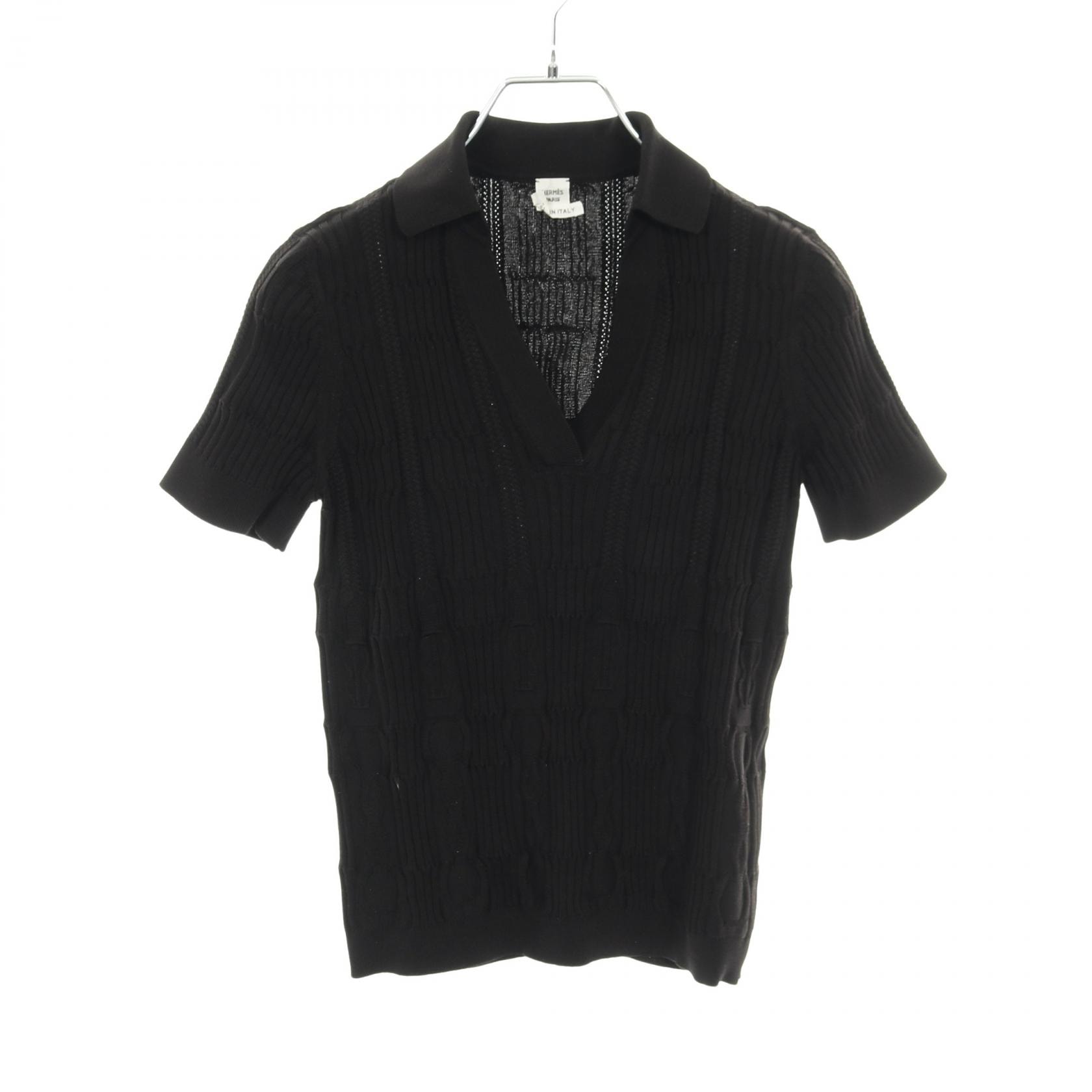 エルメス HERMES ニット 衣料品 トップス シルク コットン シルク レディース ブラック系 5E2649DG 【中古】