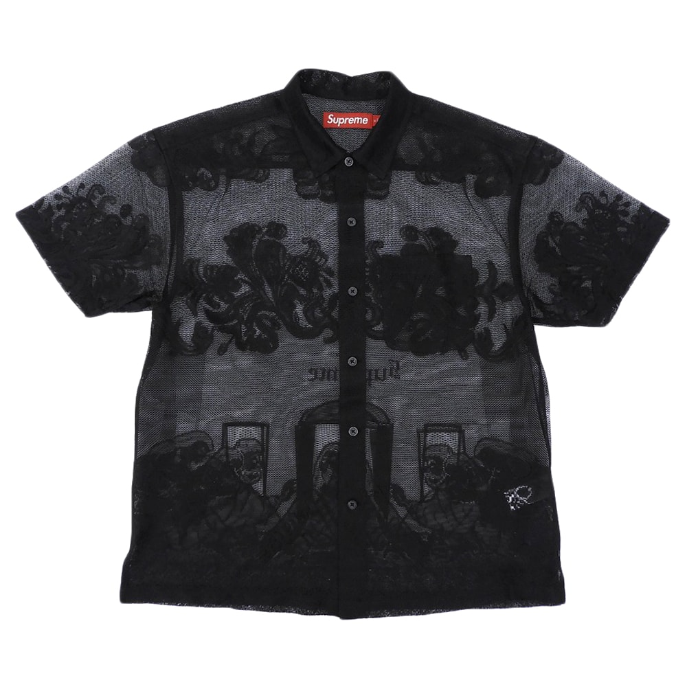 シュプリーム Last Supper Lace S/S Shirt レース シャツ トップス メンズ ブラック S 25SS S