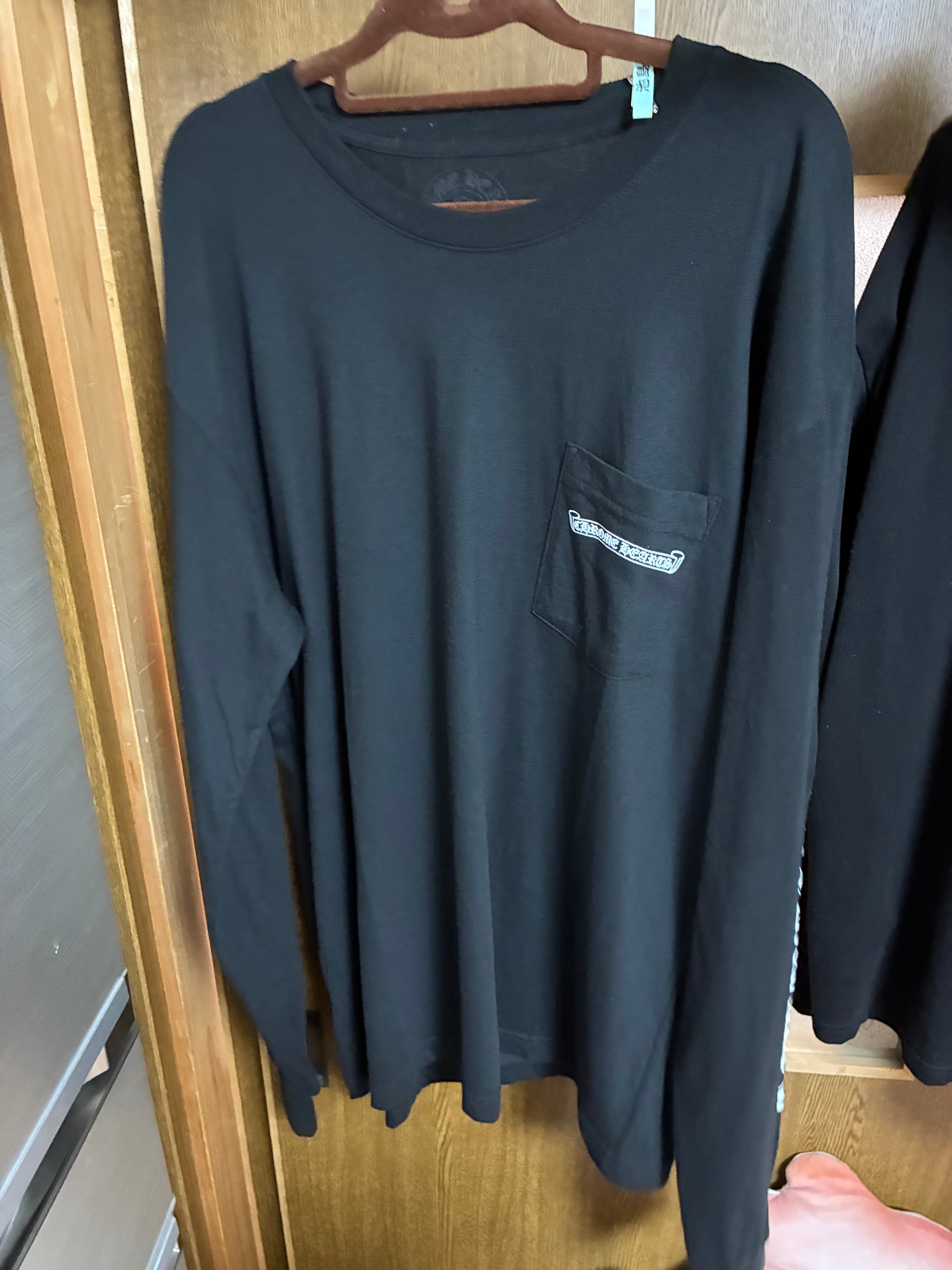 Chrome Hearts Scroll Logo L/S T-Shirt "Black"