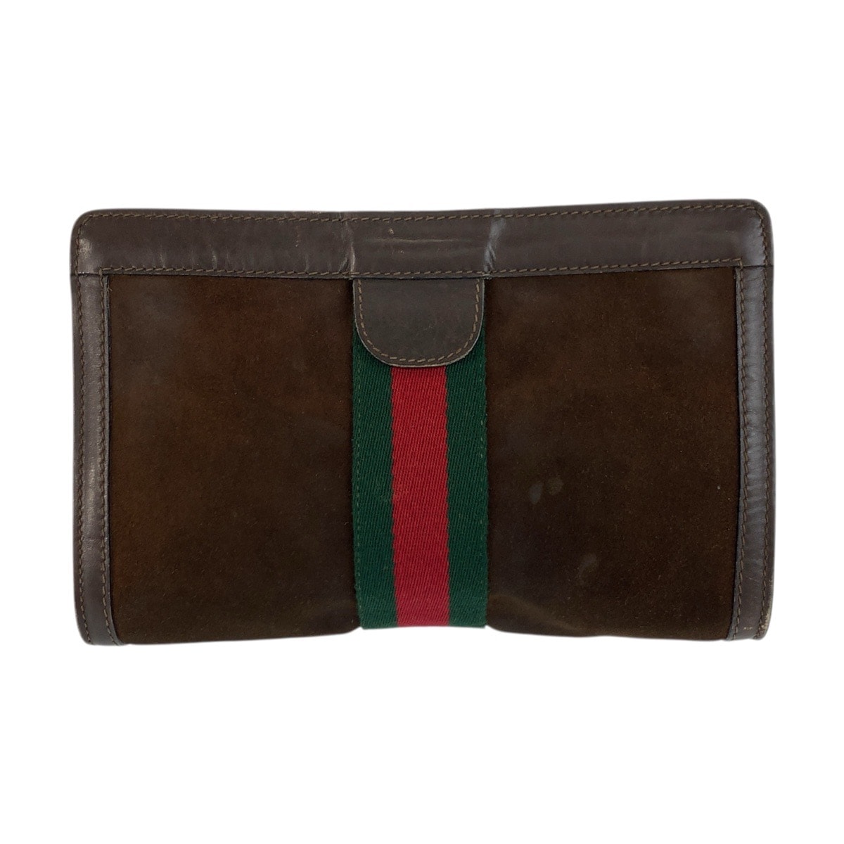 GUCCI グッチ ヴィンテージ シェリーライン ブラウン スウェード クラッチバッグ セカンドバッグ 601626 【中古】