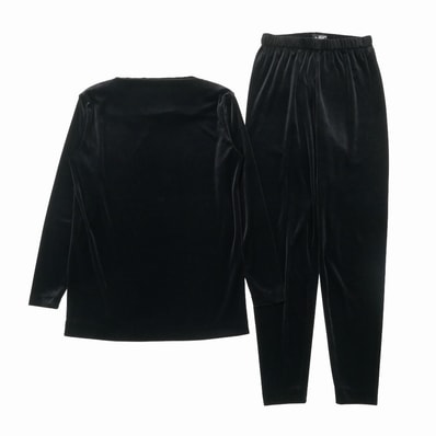 ■美品■ISSEY MIYAKE PERMANENTE イッセイミヤケ ペルマネンテ ヴィンテージ パンツスーツ サイズM 90’S ベロア 別珍 長袖カットソー スキニーパンツ ブランド古着【中古】20260519/RA9366