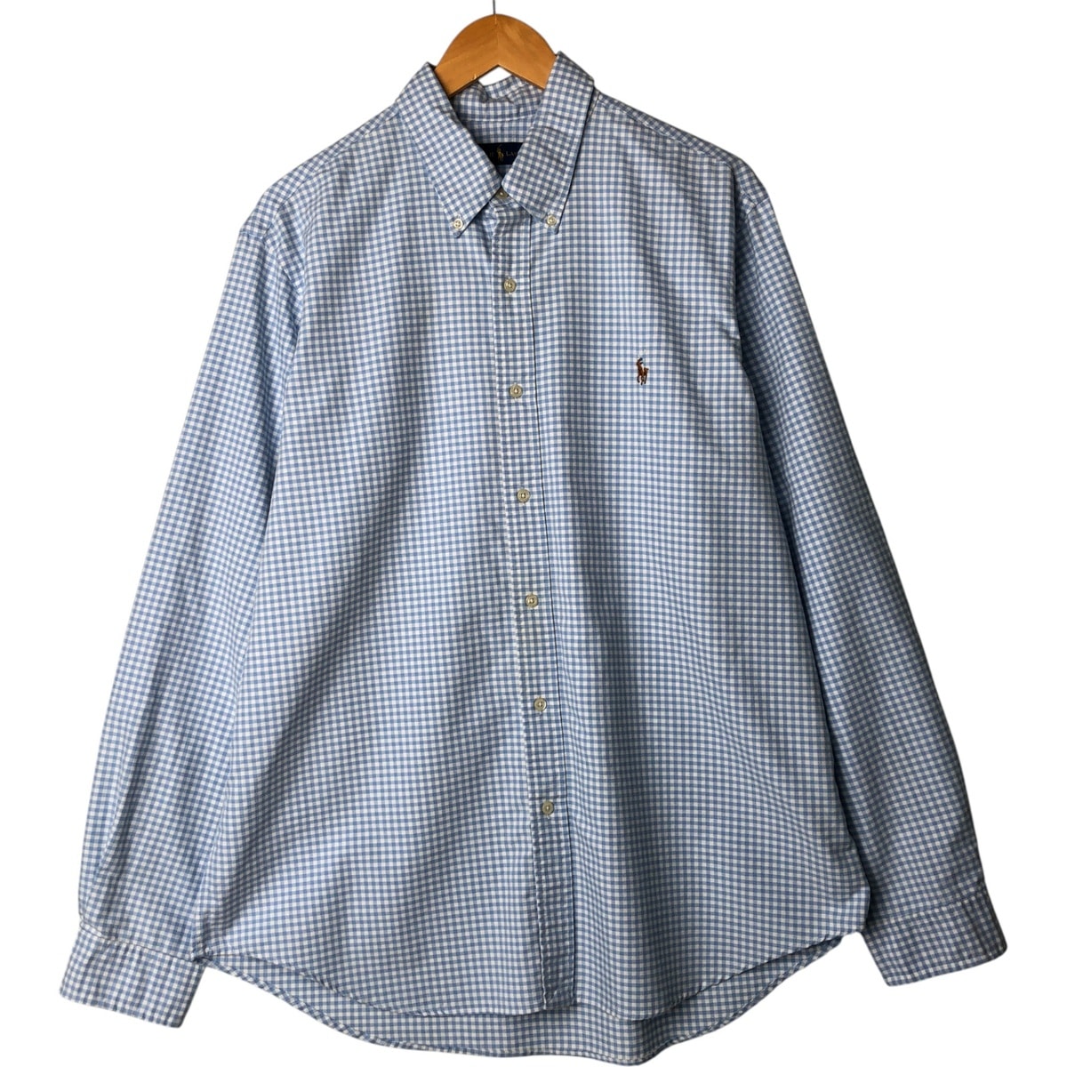 古着 ラルフローレン Ralph Lauren ギンガムチェック 長袖 ボタンダウンチェックシャツ メンズXL相当/eaa575221