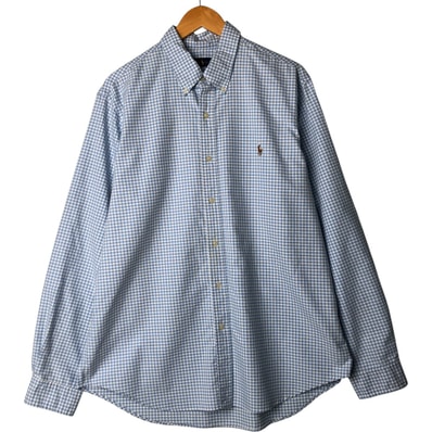 古着 ラルフローレン Ralph Lauren ギンガムチェック 長袖 ボタンダウンチェックシャツ メンズXL相当/eaa575221