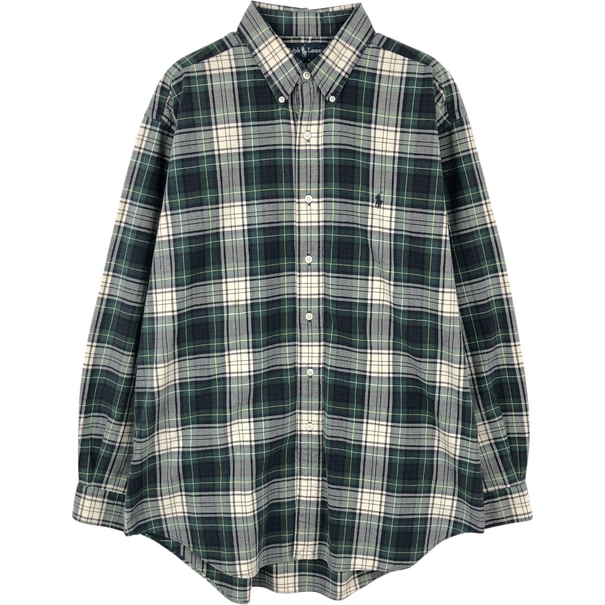 古着 ラルフローレン Ralph Lauren BLAKE 長袖 ボタンダウンチェックシャツ メンズL相当/eaa662088