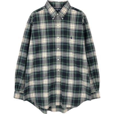 古着 ラルフローレン Ralph Lauren BLAKE 長袖 ボタンダウンチェックシャツ メンズL相当/eaa662088
