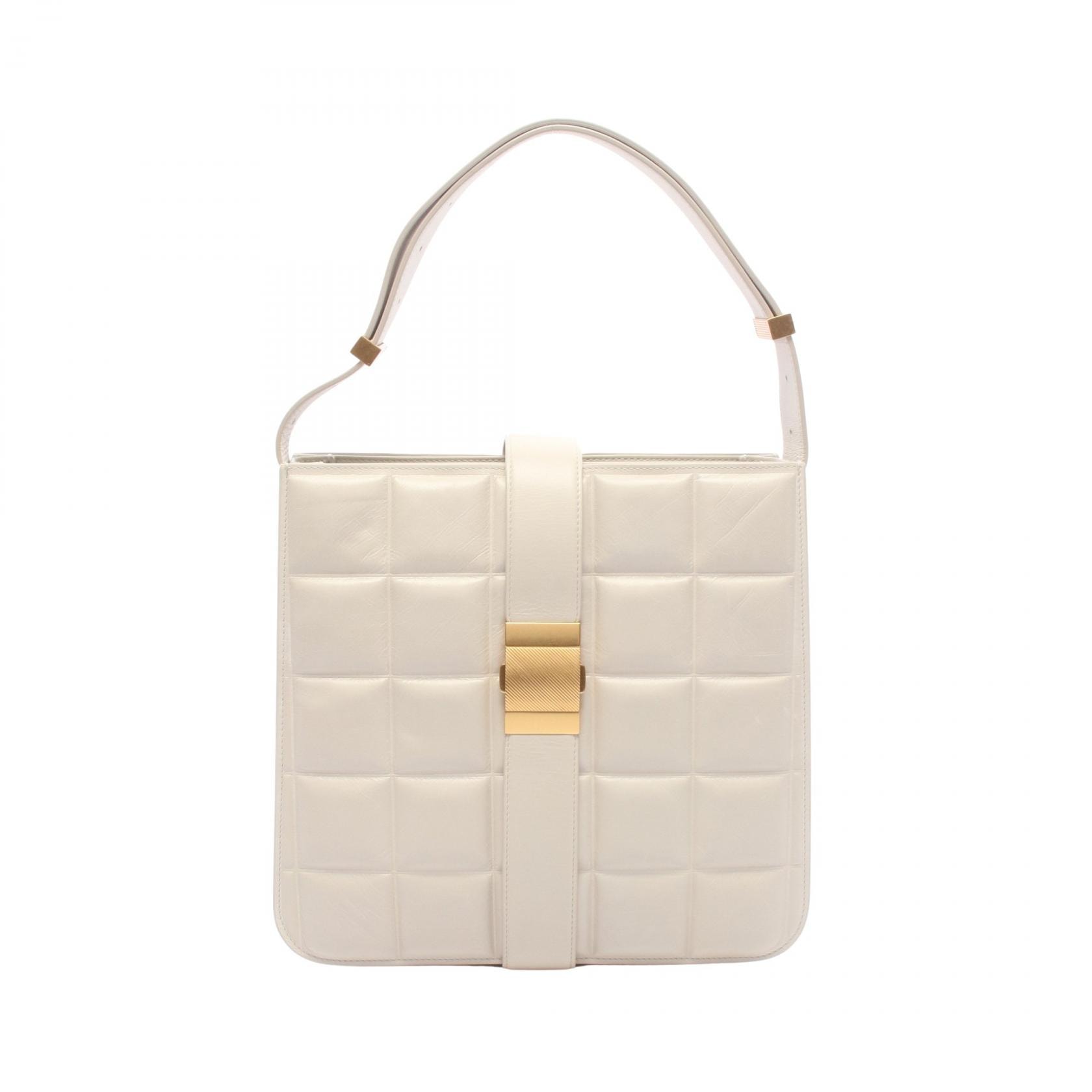 ボッテガヴェネタ BOTTEGA VENETA マリー ショルダーバッグ バッグ レザー レディース ホワイト系 【中古】