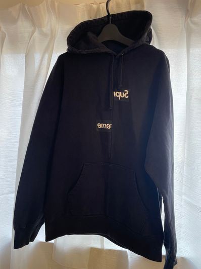 Supreme / Comme des Garçons SHIRT® Split Box Logo Hooded Sweatshirt "Black"