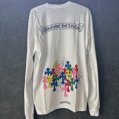 Chrome Hearts Cemetery Cross L/S T-Shirt "White/Multicolor"