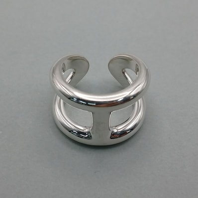 HERMES エルメス オスモズ GM 58 リング・指輪 H012536 シルバー925 メンズ【中古】