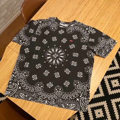 Supreme Small Box Tee "Bandana Black"(21SS)