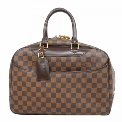 【6dc3612】ルイヴィトン ハンドバッグ ダミエ ドーヴィル N47272 エベヌ SPO【中古】レディース