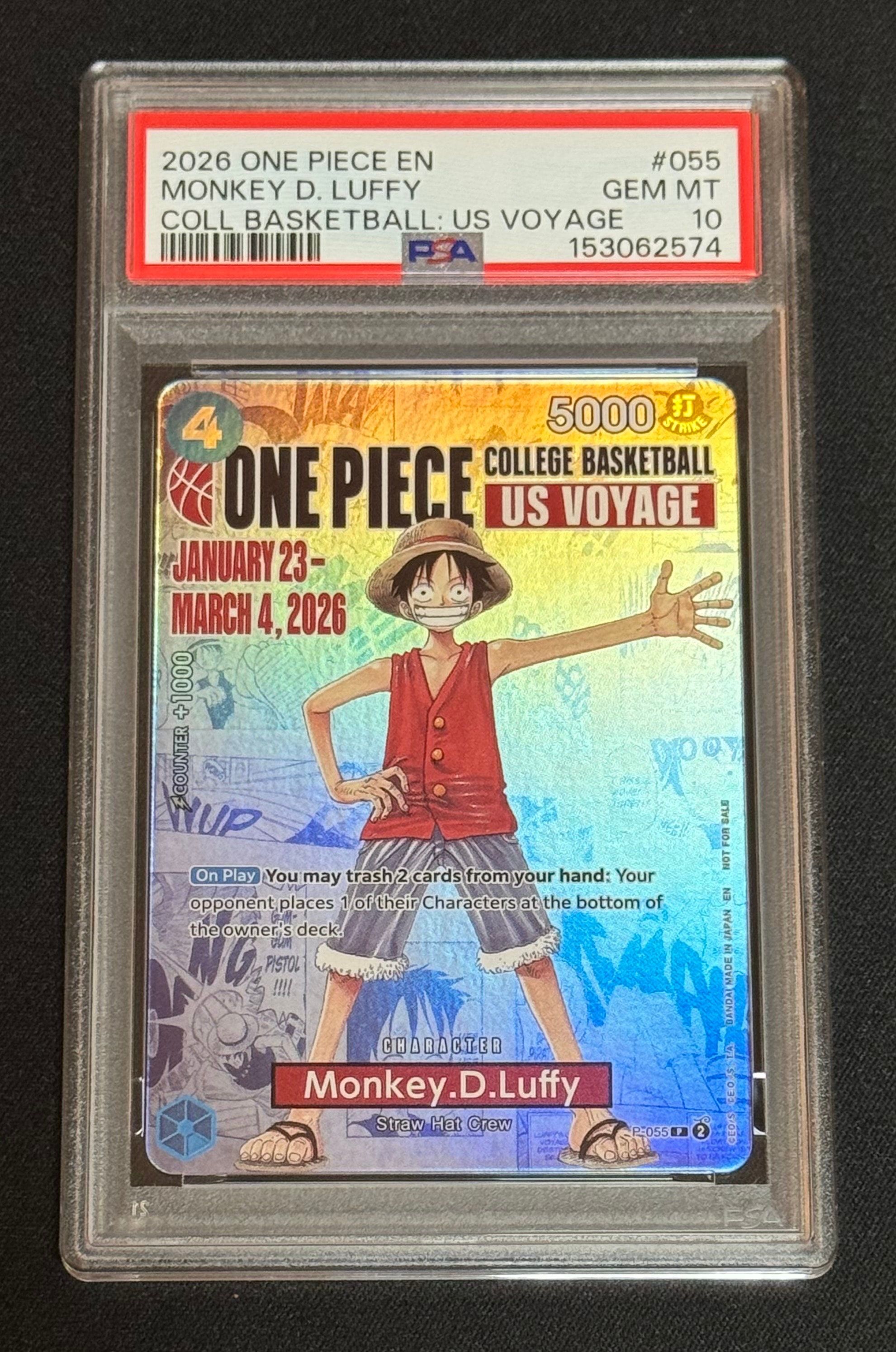 PSA10】モンキー・D・ルフィ：P (開封済) [P-055]【英語版