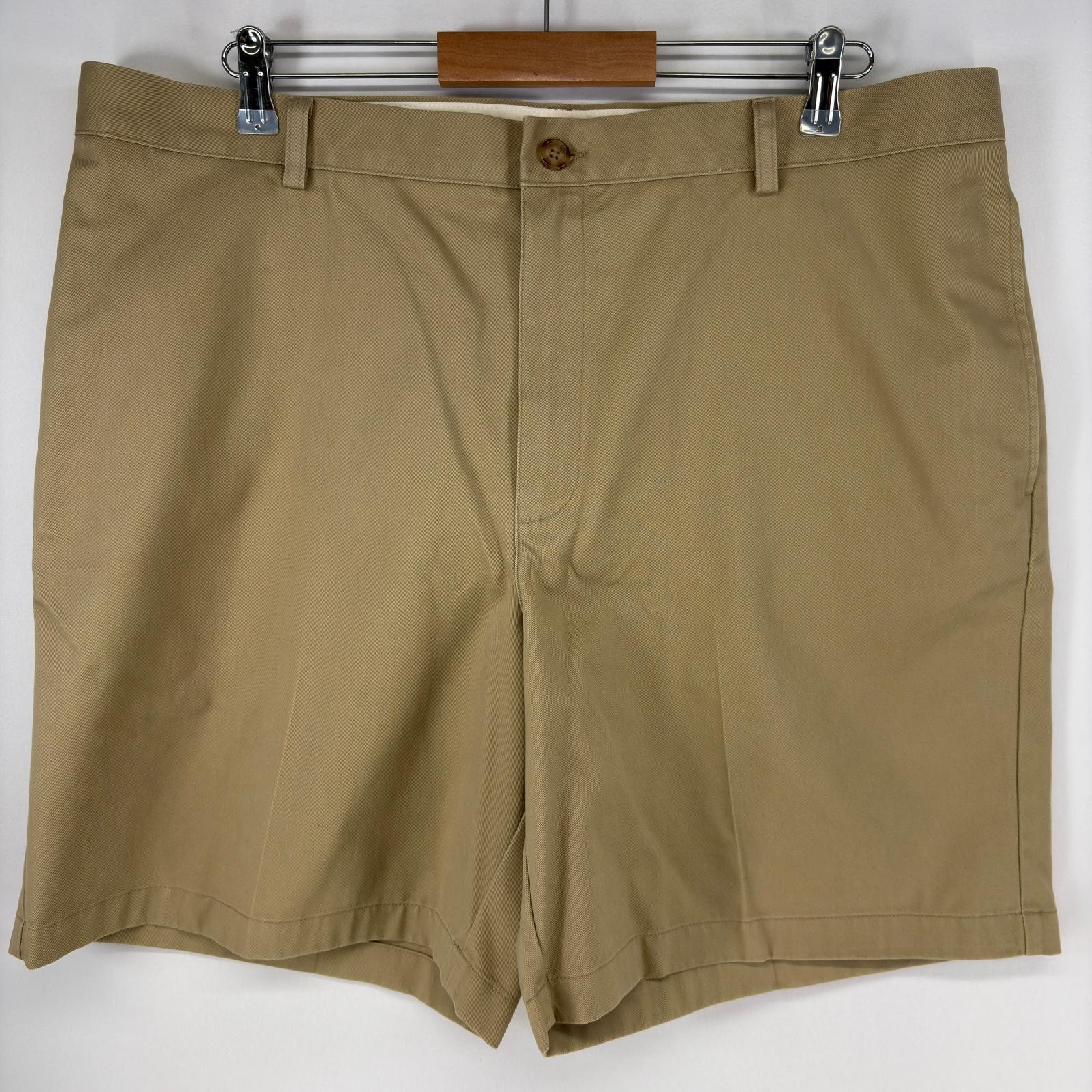 古着 エルエルビーン L.L.Bean ショートパンツ ジップ チノパン ハーフパンツ 大きいサイズ w40  ベージュ系 メンズ