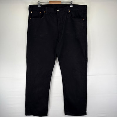古着 リーバイス Levi's デニム パンツ 501 ストレート ジーパン 大きいサイズ ボタンフライ W46 L34 ブラック系 メンズ