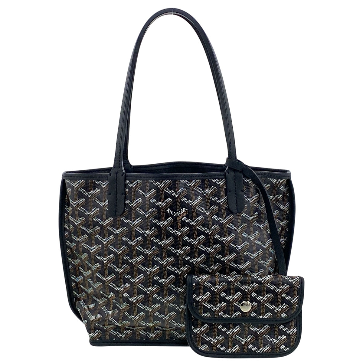 GOYARD ゴヤール アンジュ ミニ バッグ ハンドバッグ ANJOUSMINCG PVC ブラック  レディース【中古】