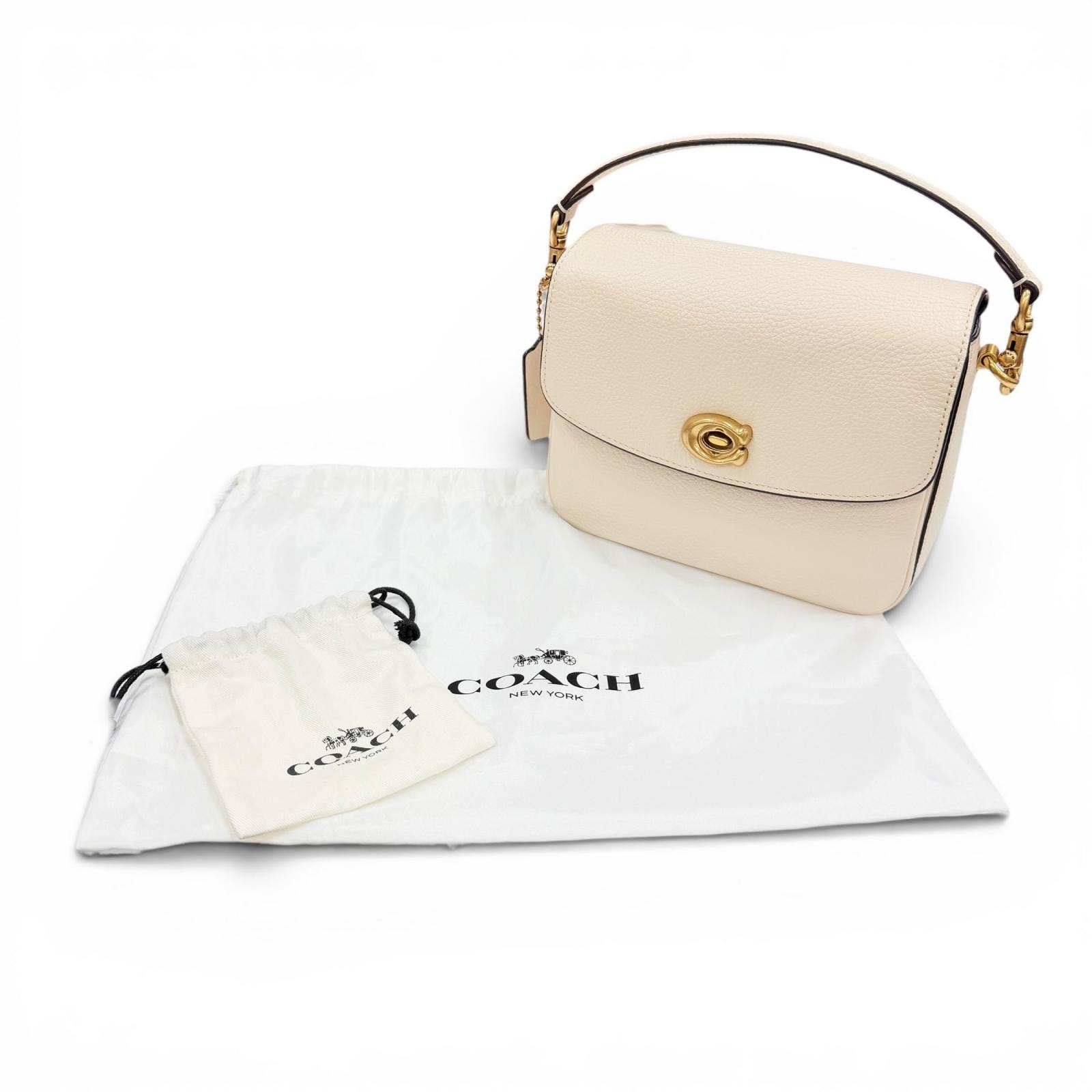 COACH ショルダーバッグ ホワイト 正規品 A (未使用に近い)】極美品 
