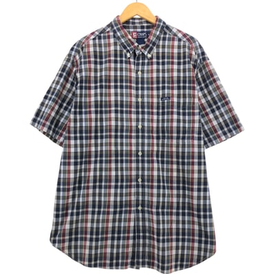 古着 ラルフローレン Ralph Lauren CHAPS チャップス 半袖 ボタンダウンシャツ メンズXL相当/eaa544765