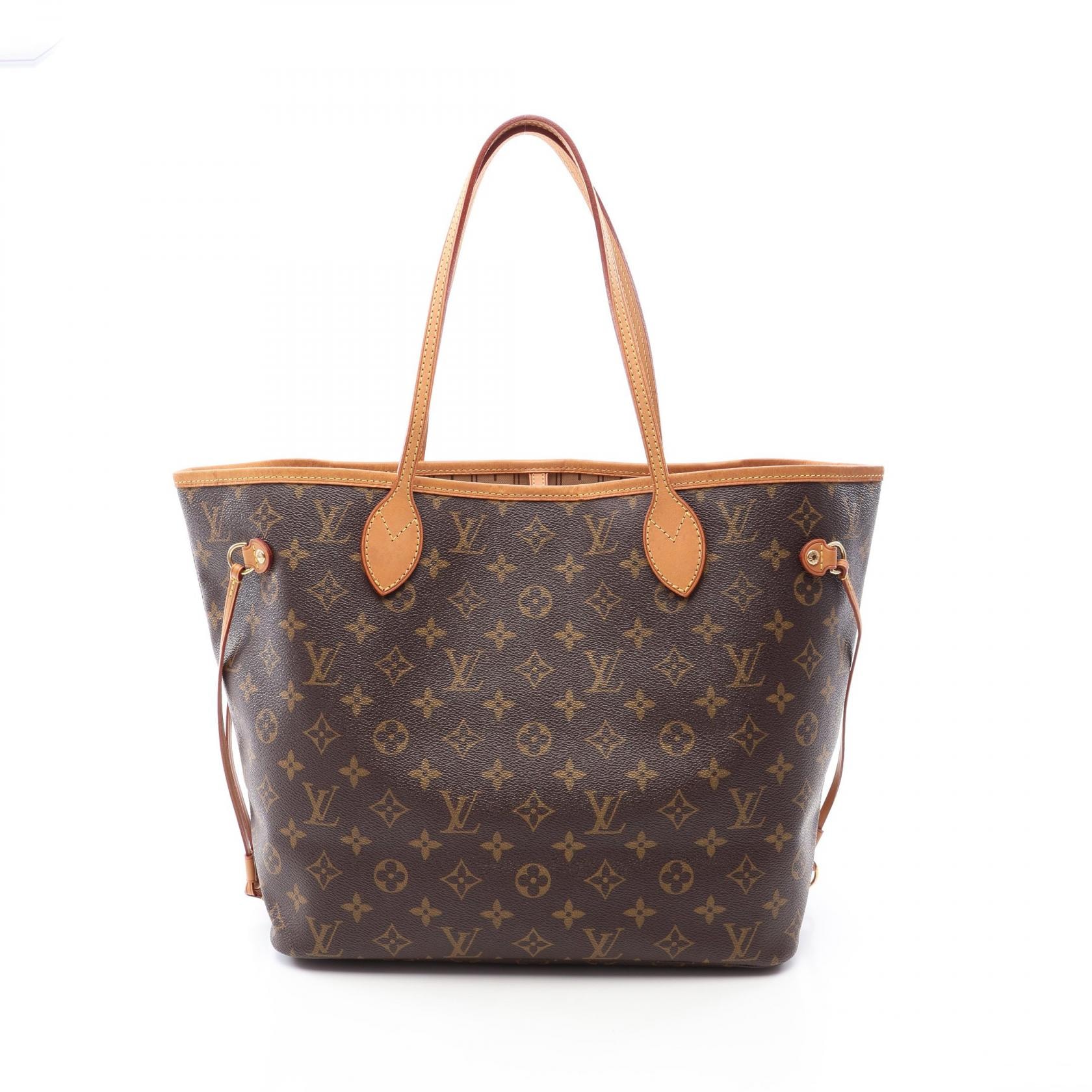 ルイ・ヴィトン LOUIS VUITTON ネヴァーフルMM トートバッグ バッグ PVCコーティングキャンバス レザー モノグラム レディース ブラウン系 M40156 【中古】