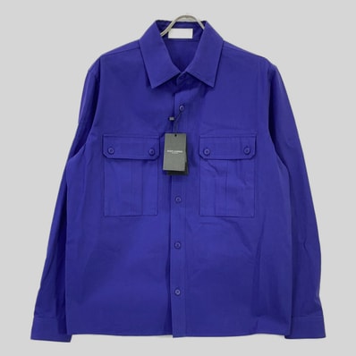 サンローランパリ 21年 パープル 679891 ミリタリーシャツジャケット 38
