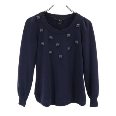 MARC BY MARC JACOBS マークバイマークジェイコブス 長袖 デザイン カットソー XS ネイビー系
