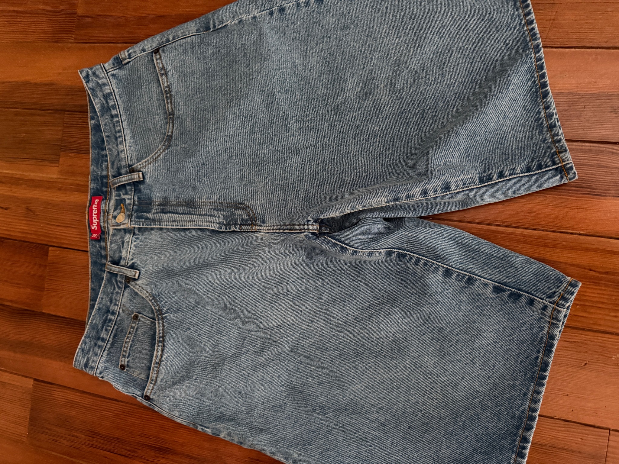 Supreme Baggy Denim Short (26SS) "Washed Indigo"