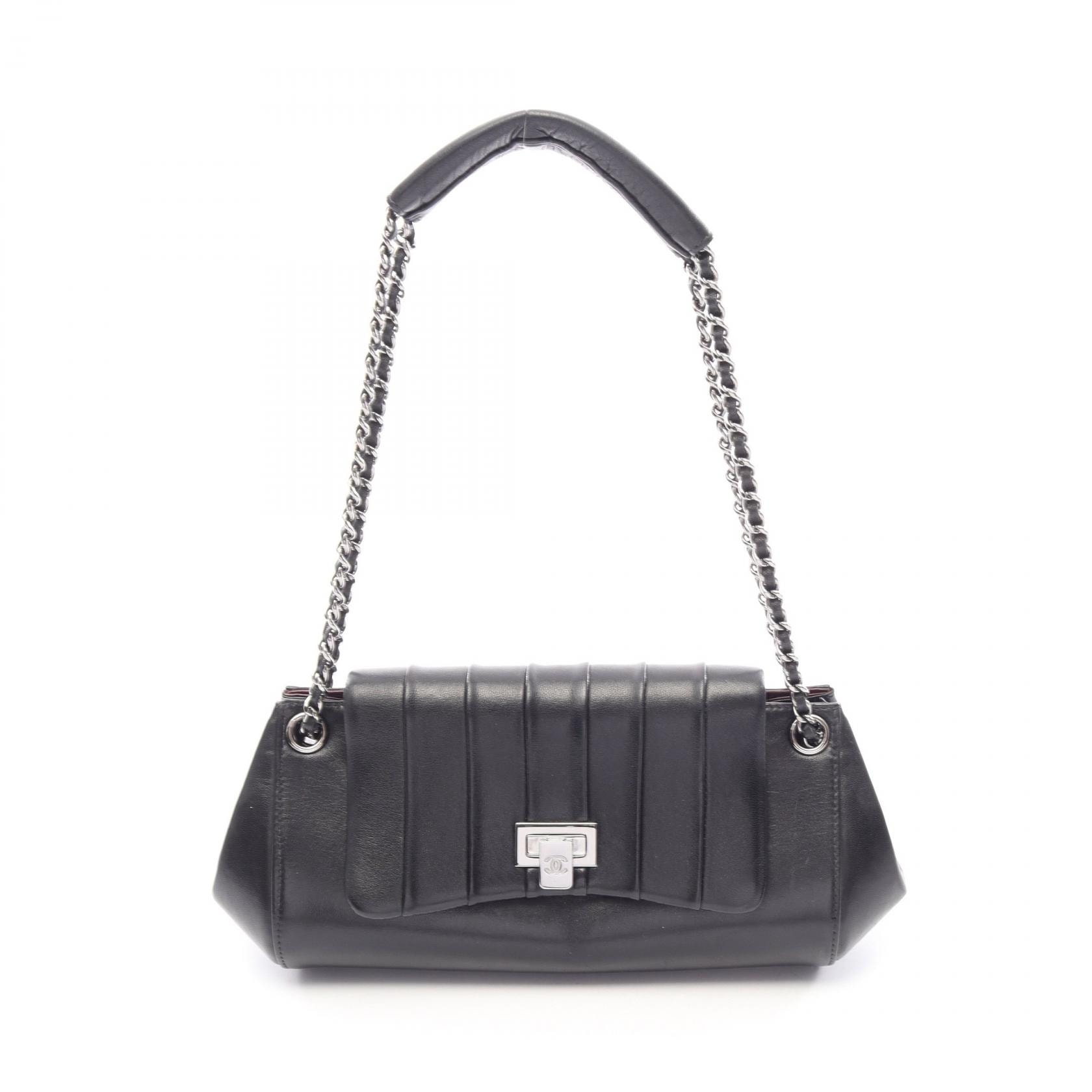 シャネル CHANEL マドモアゼル ショルダーバッグ バッグ ラムスキン(羊革) レディース ブラック系 【中古】