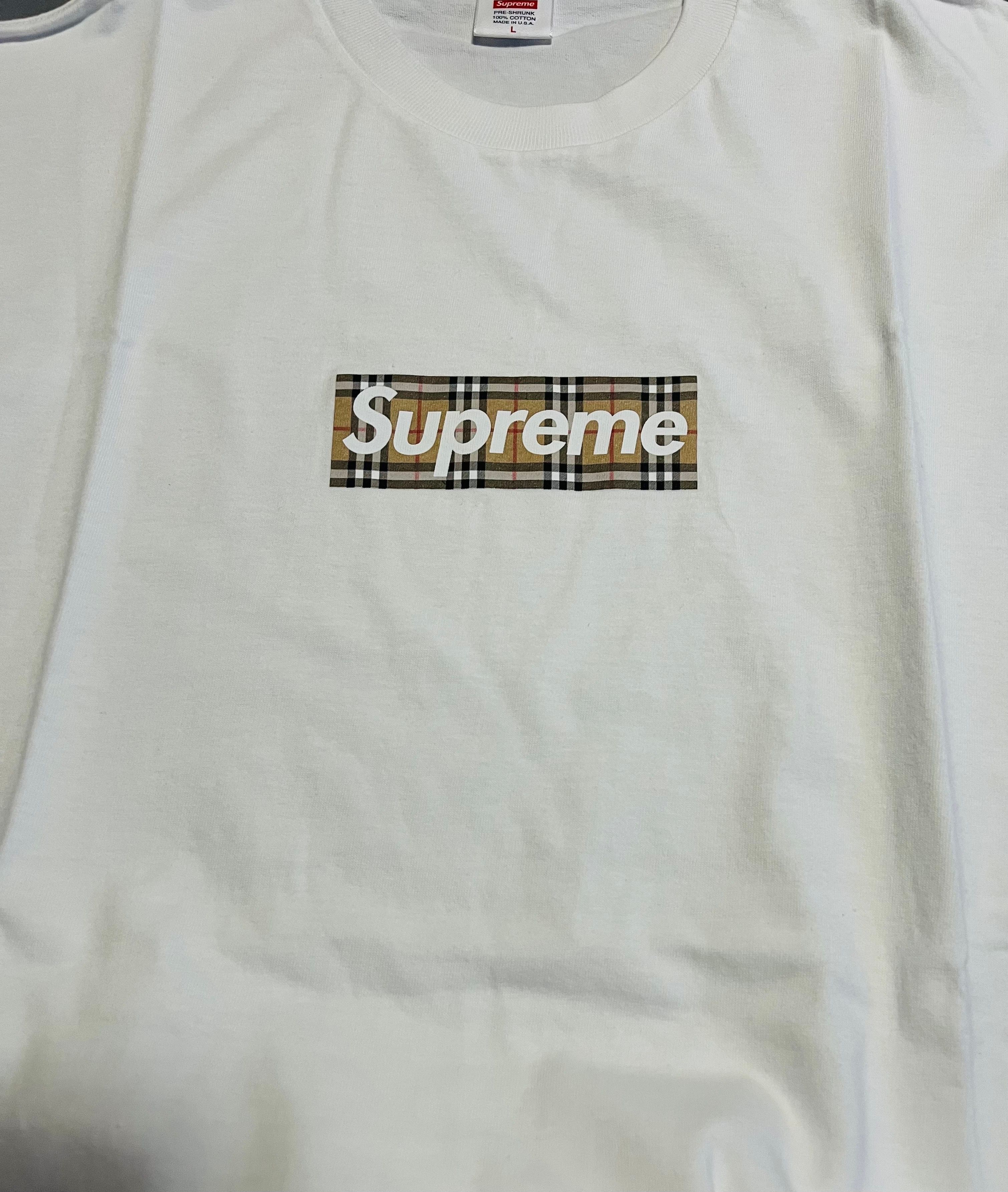 Supreme / Burberry Box Logo Tee "White"