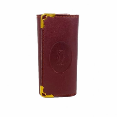 【6fd5573】カルティエ キーケース マスト レザー ボルドー ゴールド金具【中古】メンズ レディース ユニセックス