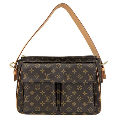 LOUIS VUITTON ルイヴィトン ショルダーバッグ モノグラム ヴィバシテGM セミショルダーバッグ 肩掛け M51163 ブラウン 茶 ゴールド金具 レディース【中古品】