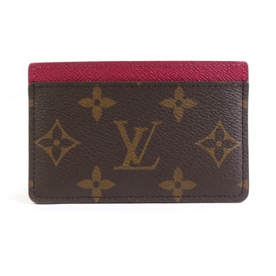 ルイ ヴィトン LOUIS VUITTON カードケース モノグラム ポルト カルト サーンプル モノグラムキャンバス フューシャ レディース M60703【中古】 h31346a