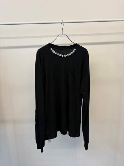 Chrome Hearts Letters Neck Logo L/S T-Shirt "Black"