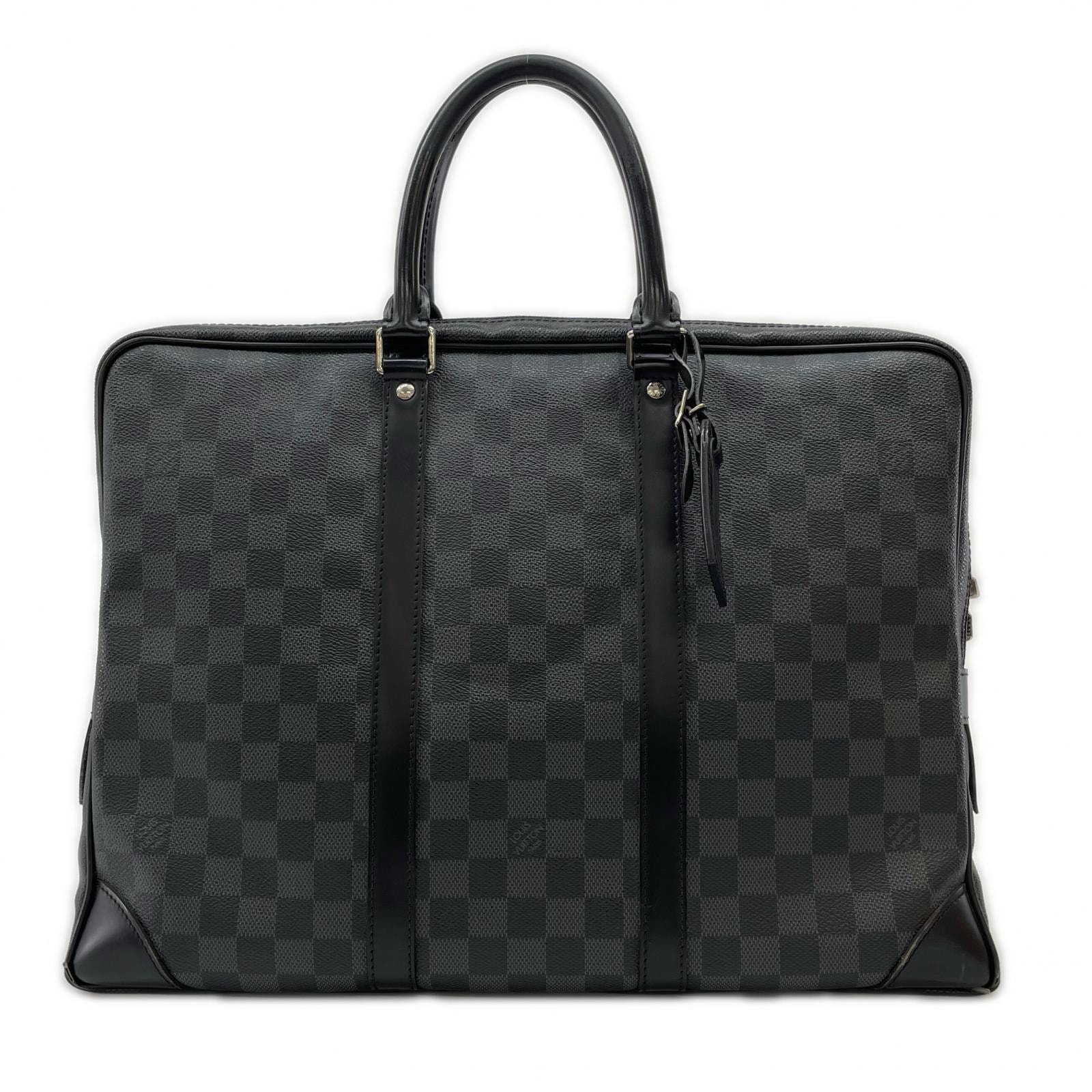 LOUIS VUITTON ルイ・ヴィトン ポルト ドキュマン・ヴォワヤージュ N41125 ビジネスバッグ ダミエキャンバス ブラック メンズ【中古】