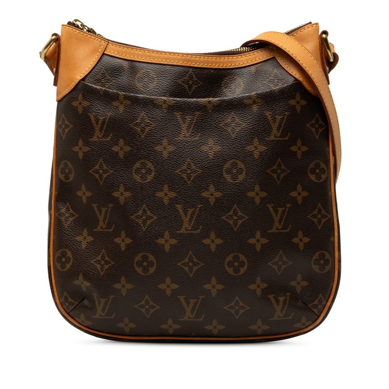 ルイ ヴィトン モノグラム オデオンPM 斜め掛け ショルダーバッグ M56390 ブラウン PVC レザー レディース LOUIS VUITTON 中古