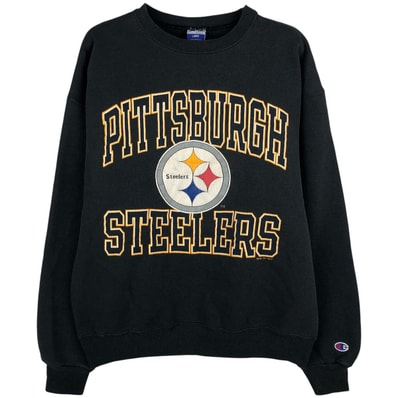 古着 90年代 チャンピオン Champion NFL PITTSBURGH STEELERS ピッツバーグスティーラーズ プリントスウェットシャツ トレーナー USA製 メンズL相当 ヴィンテージ/eaa606794