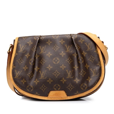 ルイ ヴィトン モノグラム メニルモンタンPM 斜め掛け ショルダーバッグ M40474 ブラウン PVC レザー レディース LOUIS VUITTON 中古